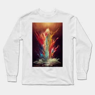 Water splashing in color Long Sleeve T-Shirt